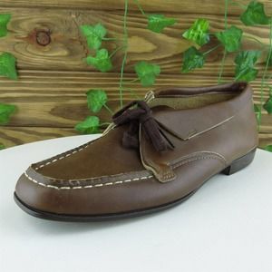 Patios Women Oxford Shoes Brown Leather‎ Lace Up Size 7.5 Narrow (AA, N)